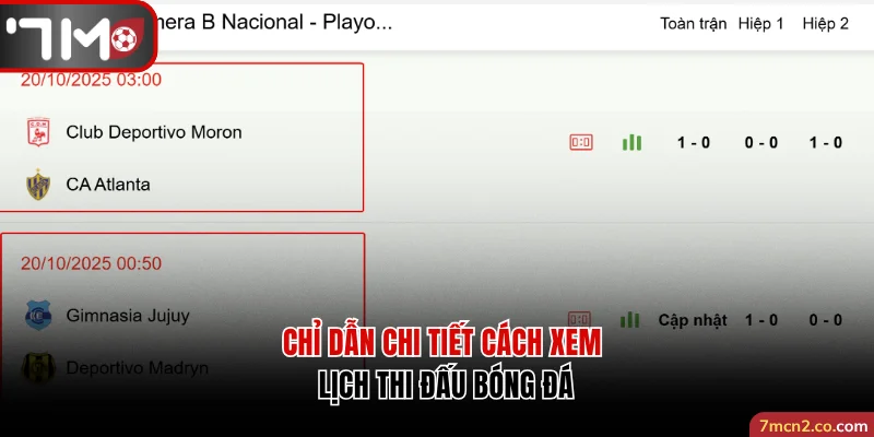 Chỉ dẫn chi tiết cách xem lịch thi đấu bóng đá